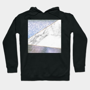 Arty silver glitter marble Hoodie